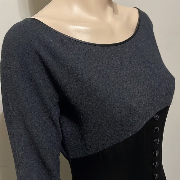 Vintage Donald Deal Long Black Evening Gown 8 - Picture 10 of 16